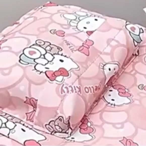 🆕 Hello Kitty Cartoon Anime Lightweight Kawaii Travel Daypack w/ Plush Pet Pin - Picture 4 of 11